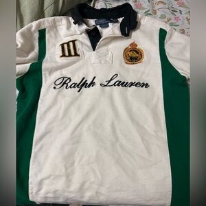 Polo by Ralph Lauren White & Green long sleeve Shirt